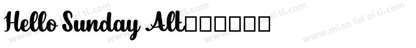 Hello Sunday Alt字体转换